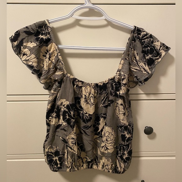Amuse Society Floral Print Off-the-Shoulder Top Size XS - Picture 1 of 4